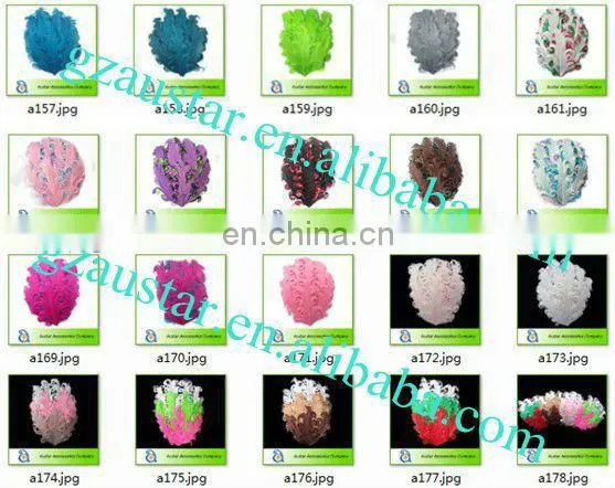 3 Tones WHITE/PURPLE/TURQUOISE Curly Goose Feather pads,Nagoire feather pads for Baby DIY Headband