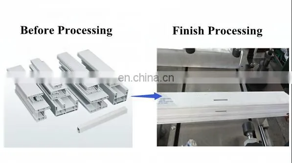 Double-head Water Slot Milling Machine/PVC Profile CNC Cutting Milling Machine