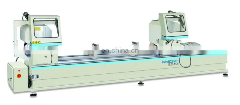 Aluminium and uPVC Profiles Semi-Automatic Double Head Cutting Saw Machine