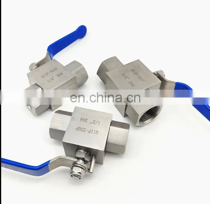 304 stainless steel high pressure ball valve 2 points 4 points hydraulic inner wire valve