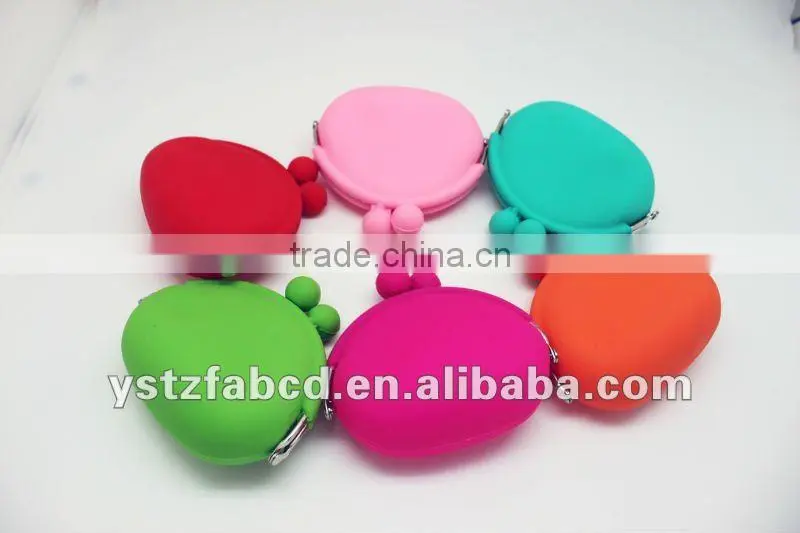 Attractive lady pocket coin purse , fancy mini silicone coin purse
