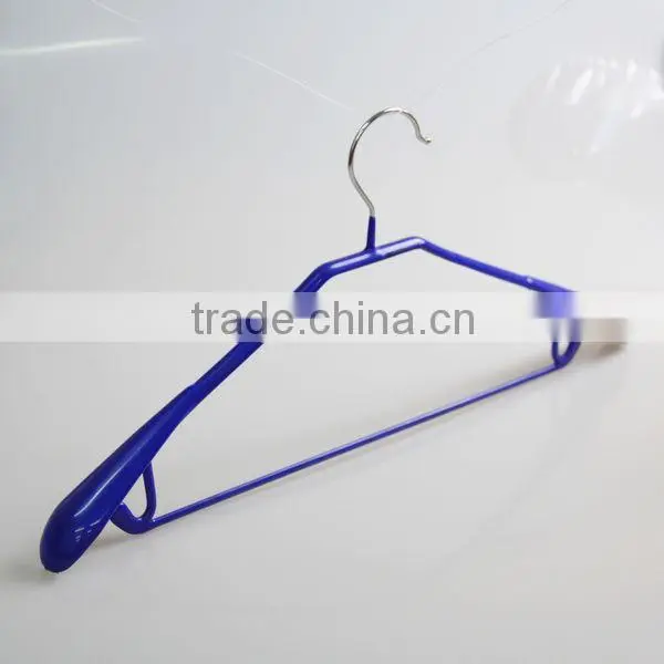 MT0619 blue rubber coated metal hanger for clothes