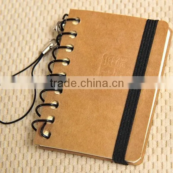 eco-friendly high qulaity mini notebook Multicolor cover key portable spiral notebook