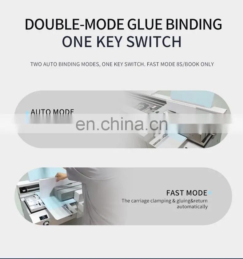 Efficient notebook glue binding machine commercial glue wire binding machine durable book binding machine with high quality