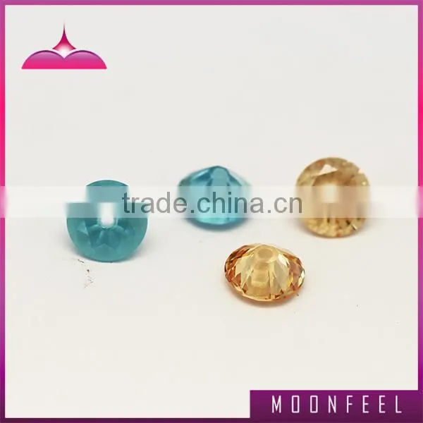 roumd champagne cubic zircomia
