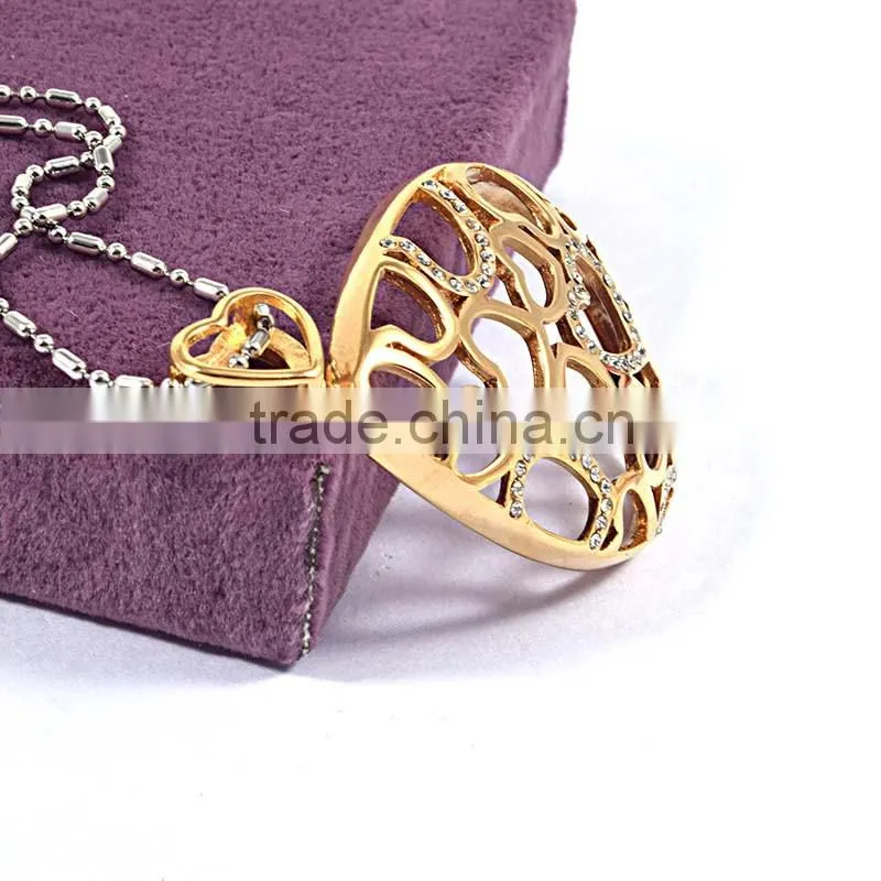 Women'S Gender Drop Water Shape Gold Plated Edge Druzy Gemstone Pendant