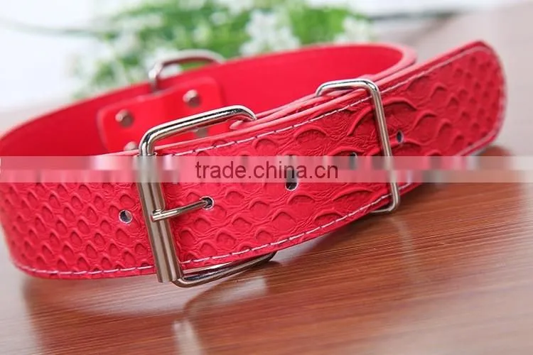 Pet supplies snake leather collar 3.5 snakeskin grain collar wholesale