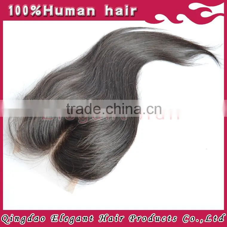 Factory wholesale natural color straight Bleached Knots Malaysia Virgin Hair Lace Closure