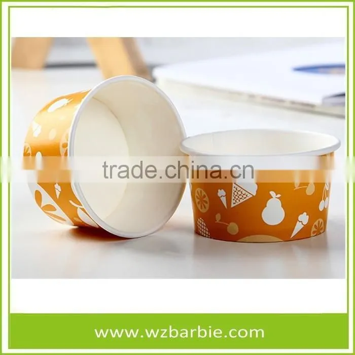 Recyled Ice Cream Paper Cup/Bowl For Ice Cream With Custom Logo Printed