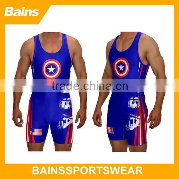 Cool dry cheap sublimated wrestling singlets&custom made wrestling singlets&russian wrestling singlets