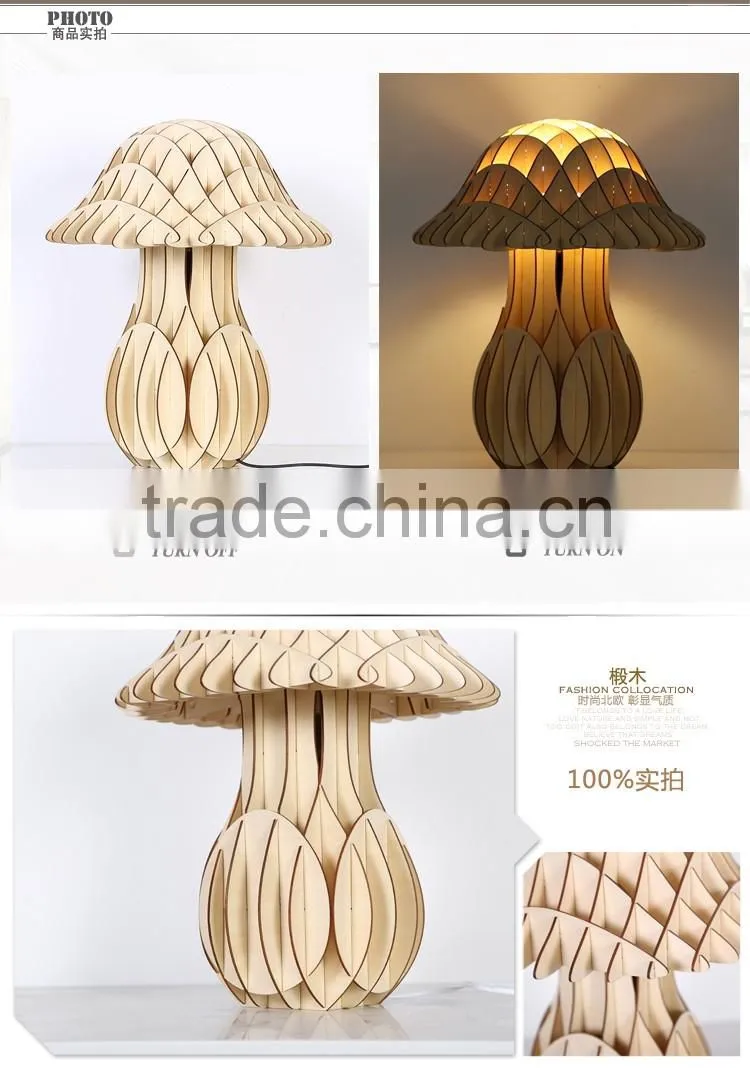 2016 LED Wooden table Light JK-879-13 Simple Table Lamp Hotel Bedside Table Lamp