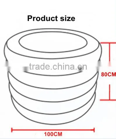 5 circles Round plastic inflatable swimming pool baby pool, 3 colors for choice