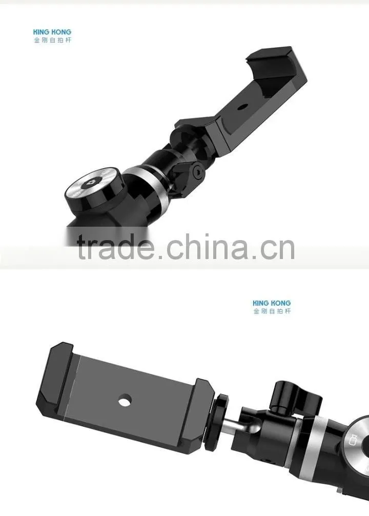 King Kong Luxury Bluetooth wireless Selfie Stick Handheld Brushed Metal Monopod Shutter Extendable For ios/Android MT5556