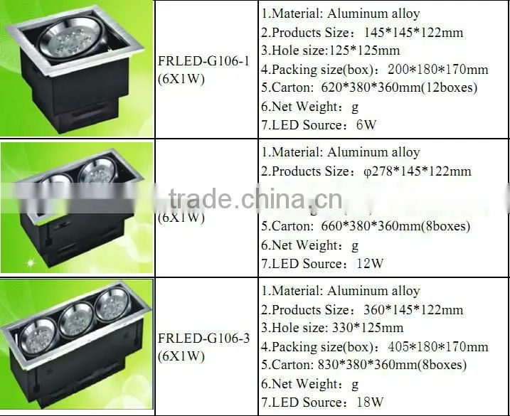 LED Grille Light Shell
