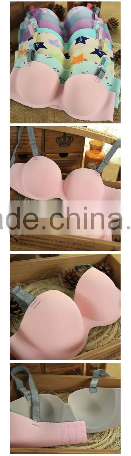 Printing Styles Seamless Push UP Sexy Pad Bra