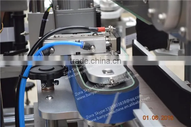 high-efficiency Automatic sticker label 2 sides bottle labeling machinery