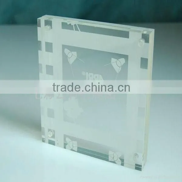 2015new design acrylic picture frame cubes/photo frame china product