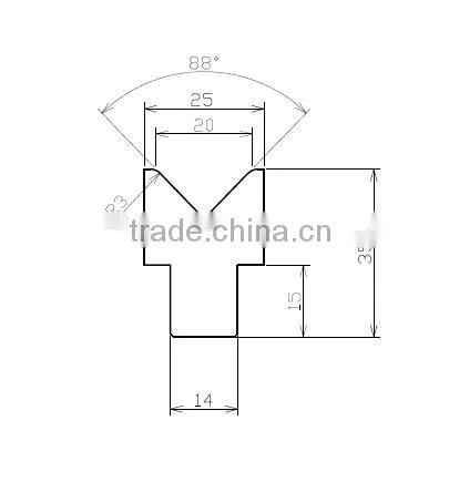 Metal Sheet Bending Machines CNC Bottom Dies #079T-H35