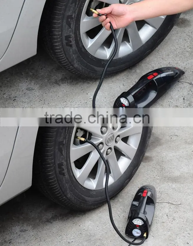 Portable Powerful 12v Wet Dry Vacuum Cleaner Car LED Air Compressor
