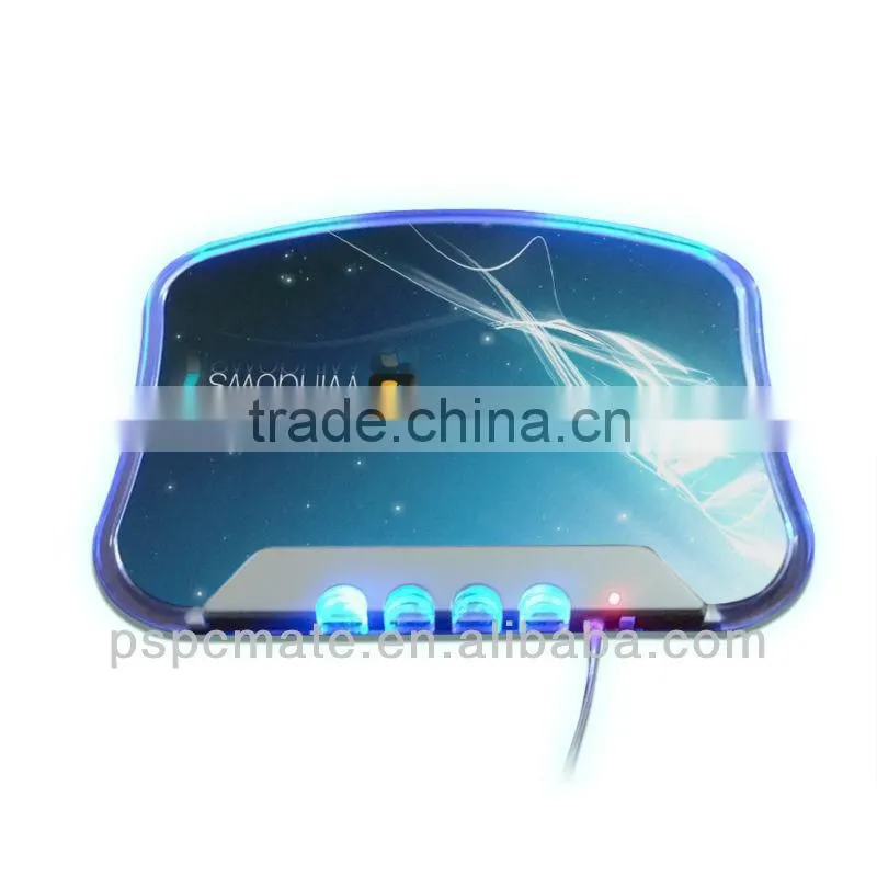 4 port printable hub light mouse pad as promotional gifts