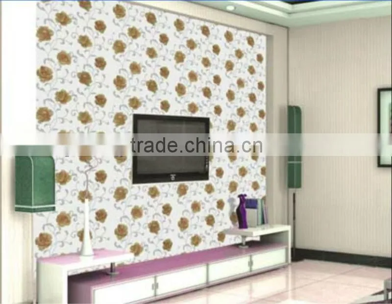 Pinted design self adhesive house wall decorative foil rolling P1113-1
