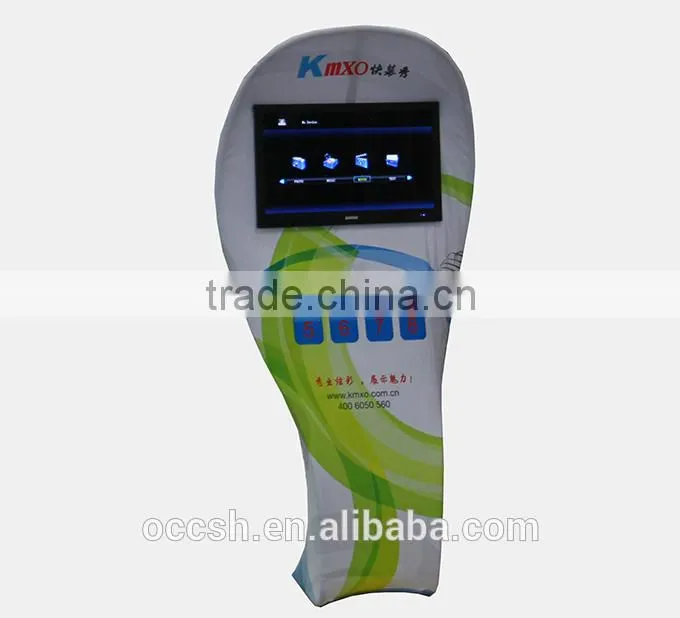 Tension Fabric Display LCD Advertising Screen Stand Trade Show Kiosk Media Player