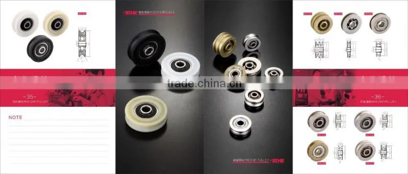 small plastic windows and doors pulley wheels with bearings for oem