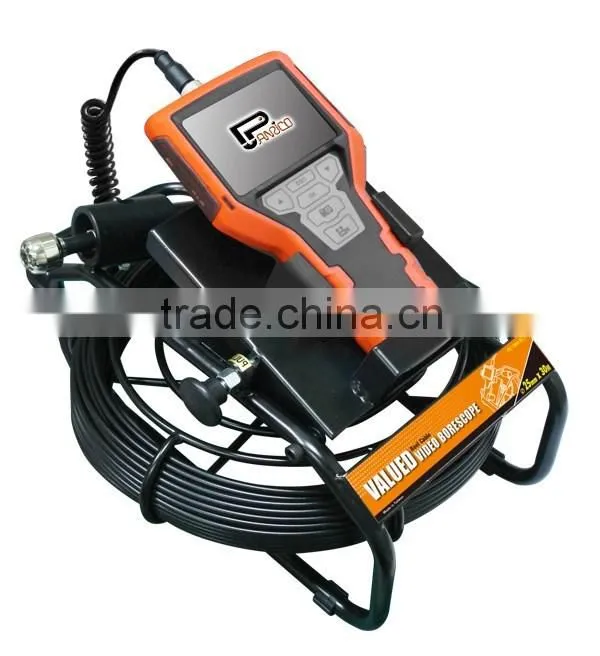 Video Pipe Line Inspection Camera with Fiberglass Cable 3.5'' LCD Taiwan Made