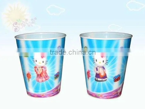 400ml 3D lenticular hard plastic cartoon cup for kids