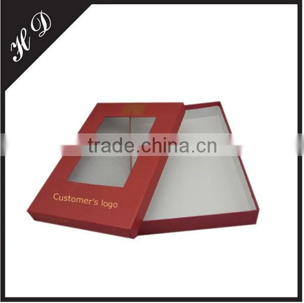Red Paper Shirt Box With Window
