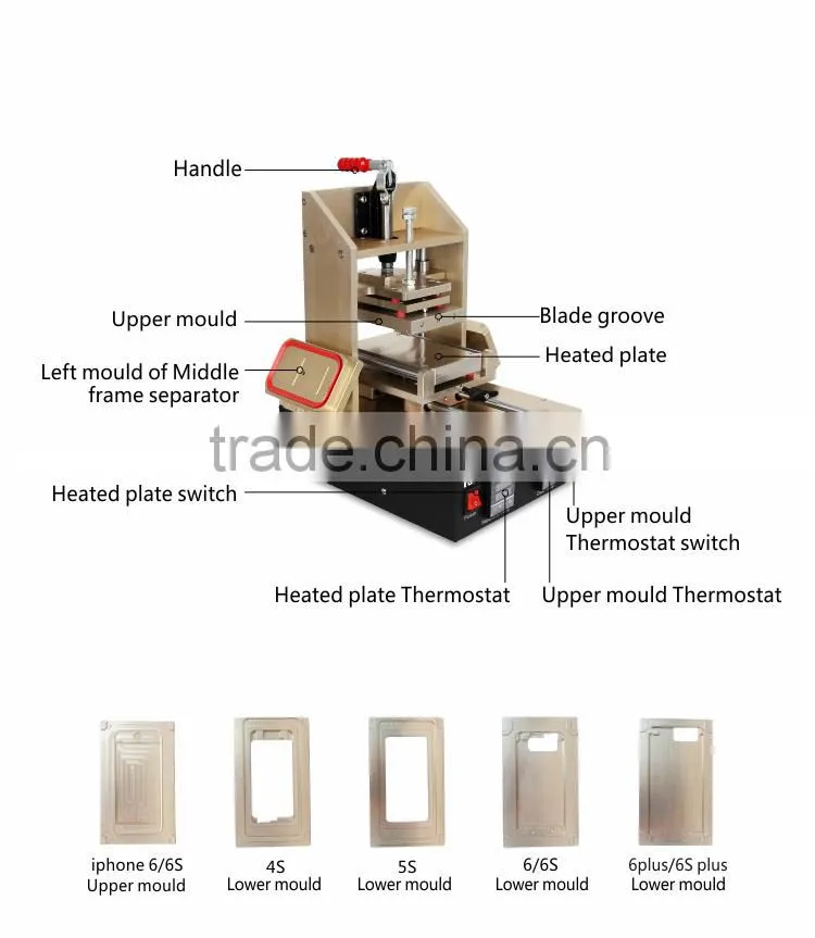 5 in 1 LCD Screen Separator Frame Laminator Glue Removing Machine for iPhone for Samsung