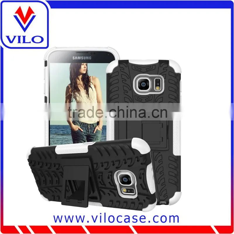 New arriving dual layer hybrid case with kickstand for Samsung Galaxy S6