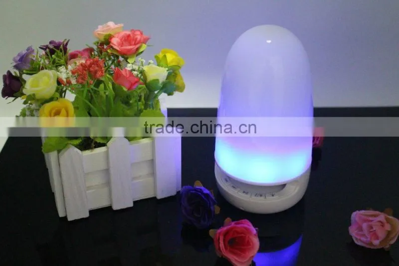 2016New Portable Wireless Bluetooth LED Light Lamp Speaker Built-in FM Radio with Hands-free Calls