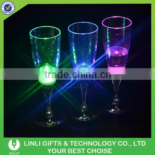 Logo Led Light Bar Champagne Glass For Promotion