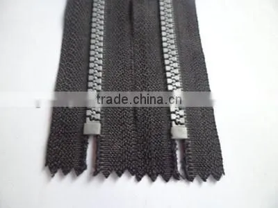 5# plastic resin zipper close end zipper with auto lock slider zipper porcket zipper
