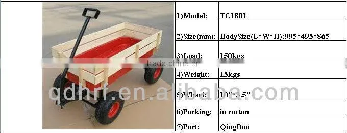 cheap four wheeler outdoor pulling along toy cart TC1831