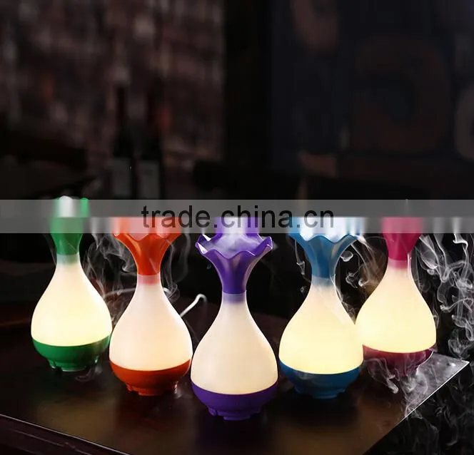 5 Color decorative Ultrasonic Home Aroma Humidifier Air Diffuser Purifier Atomizer Essential Oil Diffuser Mist Maker Fogger