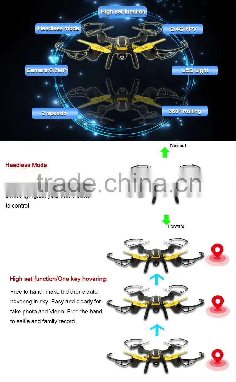 2.4G remote control 4CH wall climbing Quadrocopter quadcopter dji HY0069351