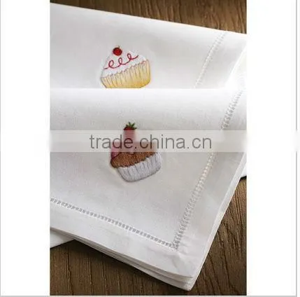 hand embroidery napkin ,hemstitch napkin,linen napkin,table napkin
