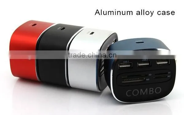 usb2.0 hub combo card reader with led logo