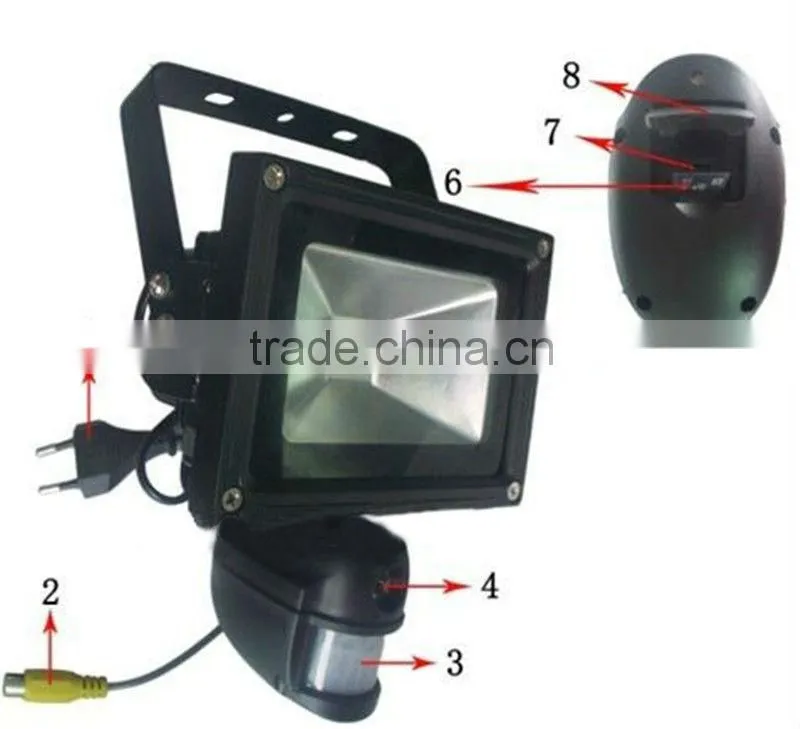 10w pir sensor led flood light IP65 auto recording