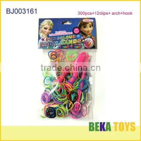 Funny diy rubber rain loom band kit 300pcs