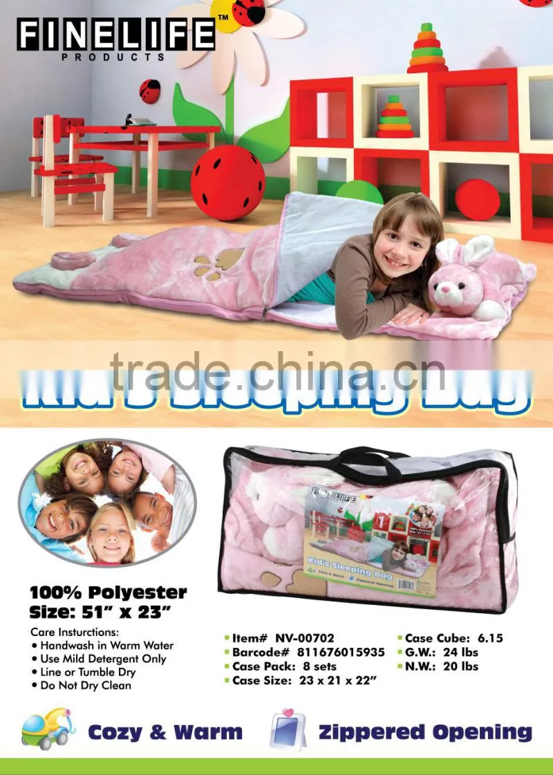 Kids sleeping bag with pillow with monkey cartoon pattern top sales in korea and Japan
