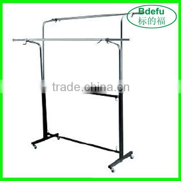 Garment Display Metal Rack with Wheels