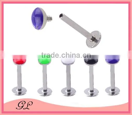 Simple custom labret piercing jewelry