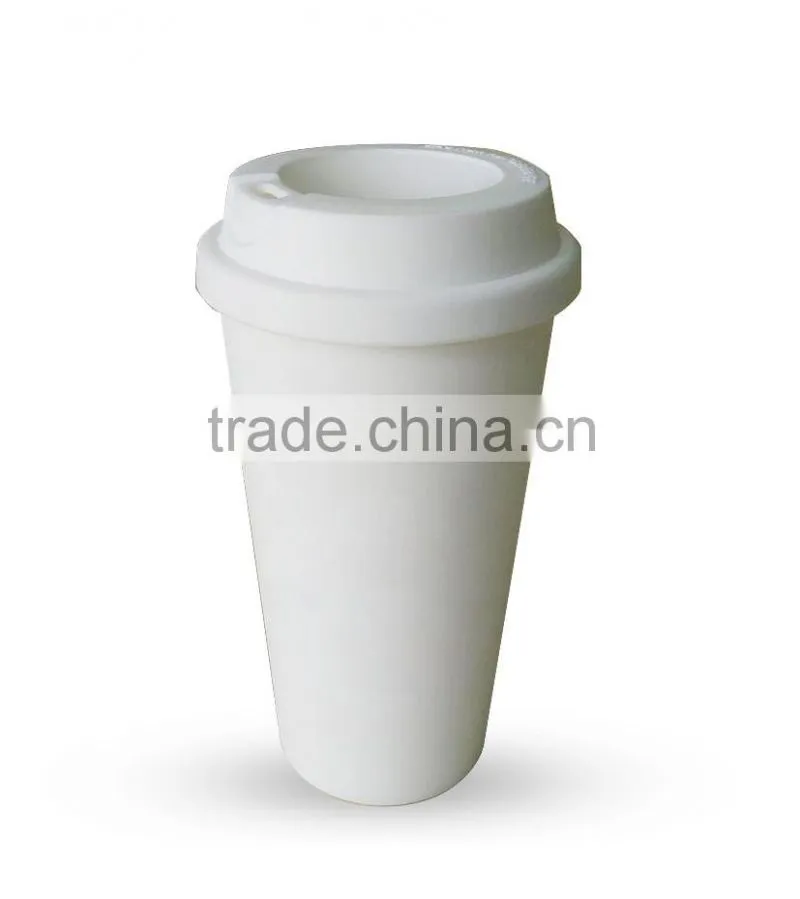 DOUBLE WALL PLASTIC COFFEE TUMBLER WITH PERSONALIZED LOGO