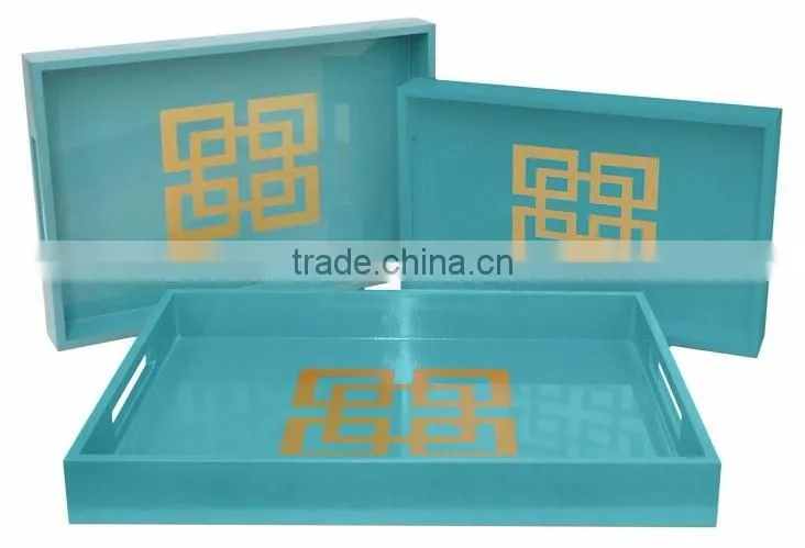 Best selling eco -friendly square lacquer wood serving tray