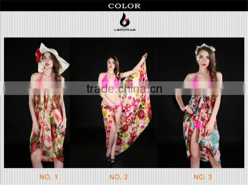 flower printed batik beach sarong