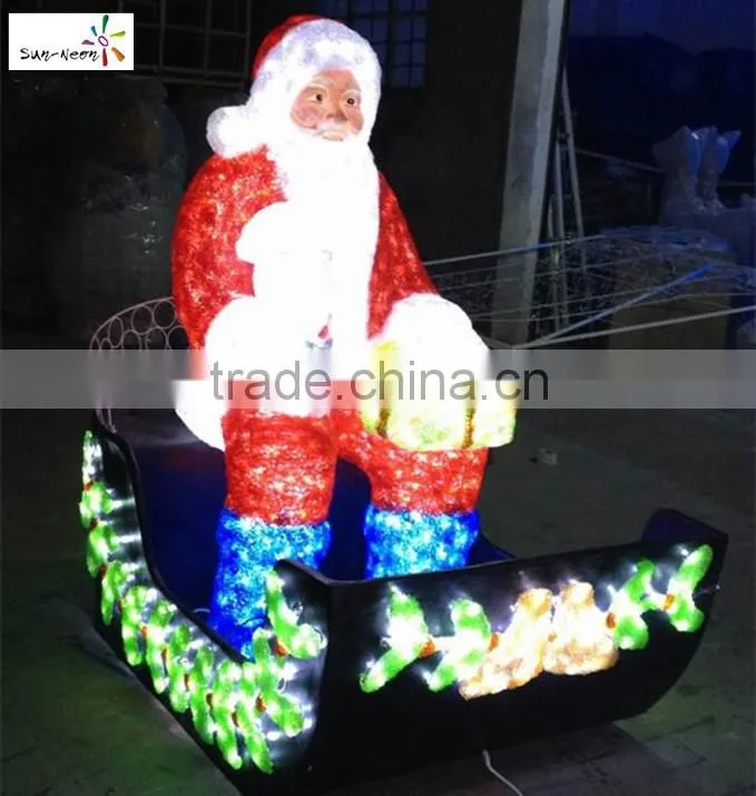 Christmas moose car santa in car christmas decoration santa sleigh decoration light christmas light with santa and reindeer