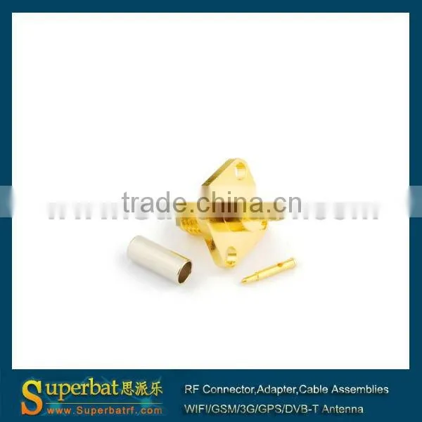 RP-SMA Crimp Jack Flange female connector for LMR100 RG316 RG174 pigtail cable with rp sma female